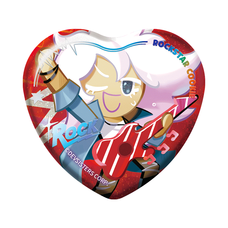CookieRun: Kingdom-"Soda Pop Rock Fest" Heart-Shaped Badge