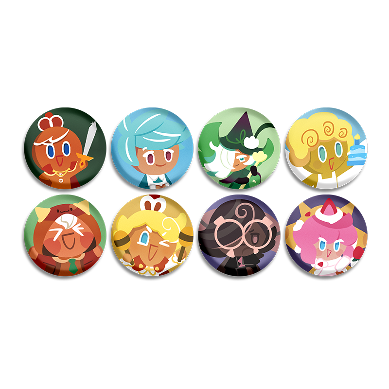 CookieRun: Kingdom-"Happy Crunch" Series Mini Badge Set