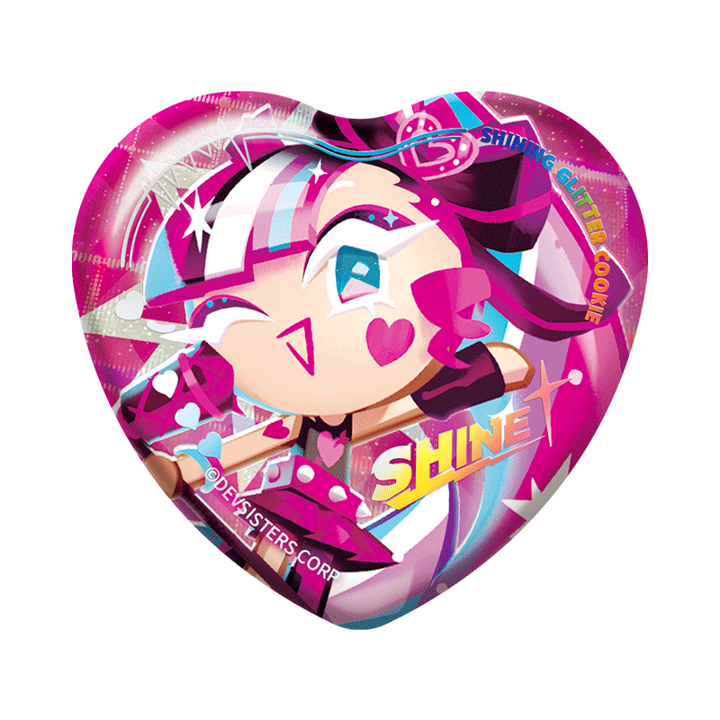 CookieRun: Kingdom-"Soda Pop Rock Fest" Heart-Shaped Badge
