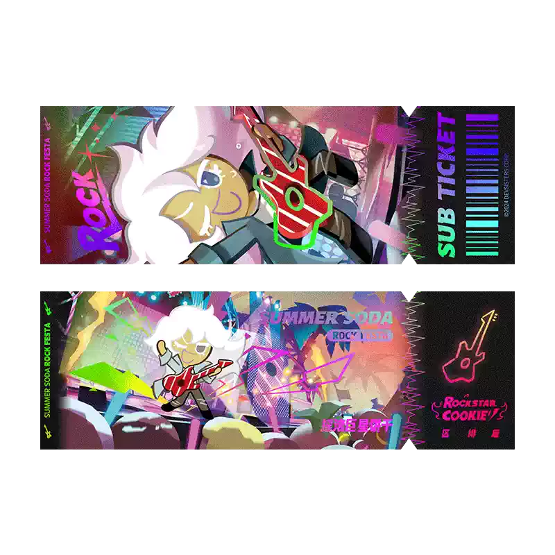 CookieRun: Kingdom-"Soda Pop Rock Fest" Laser Ticket