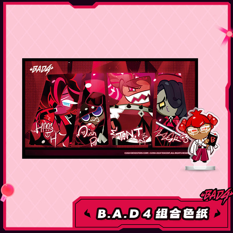 CookieRun: Kingdom-B.A.D 4 Group Acrylic Shikishi