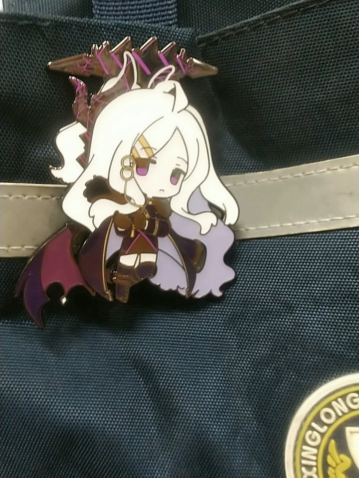 Blue Archive - Fluttering Wings Metal Badge Hina Mika Azusa Ichika — buyer reference photo