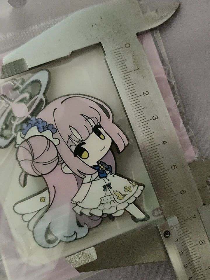 Blue Archive - Fluttering Wings Metal Badge Hina Mika Azusa Ichika — buyer reference photo