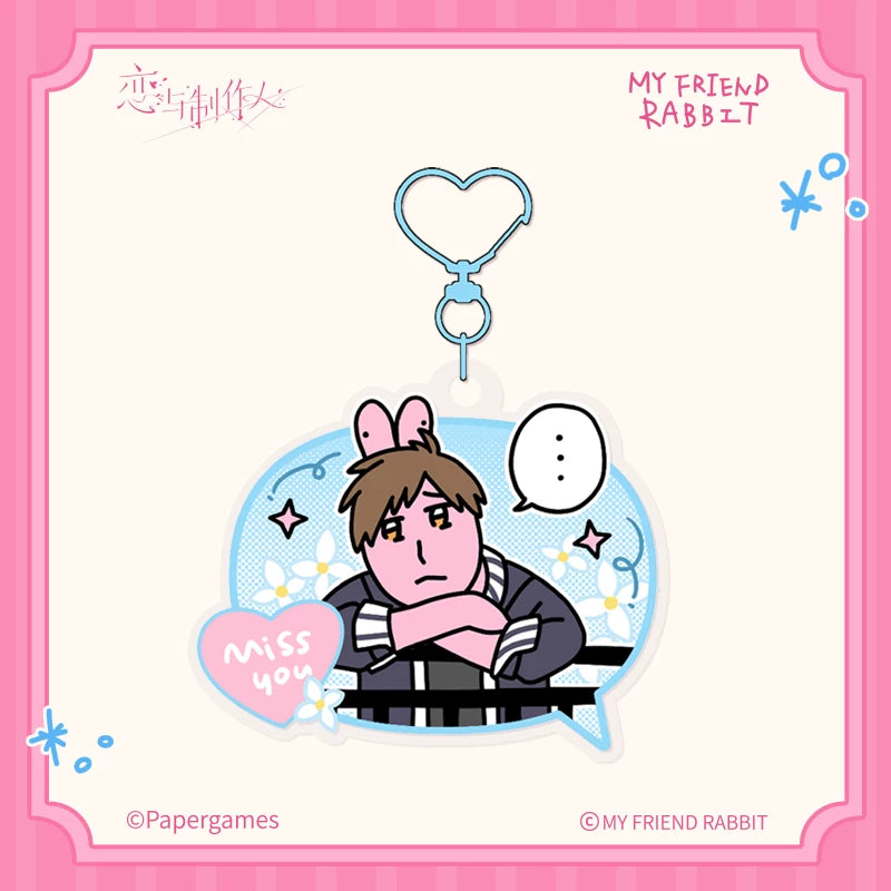 Mr Love Queens Choice My Friend Rabbit Acrylic Keychain Display